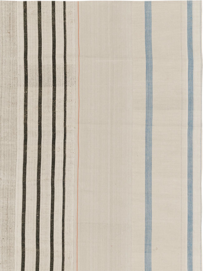 Vintage Turkish Flatweave Kilim Room Size Carpet, No.33604 - Gsblank