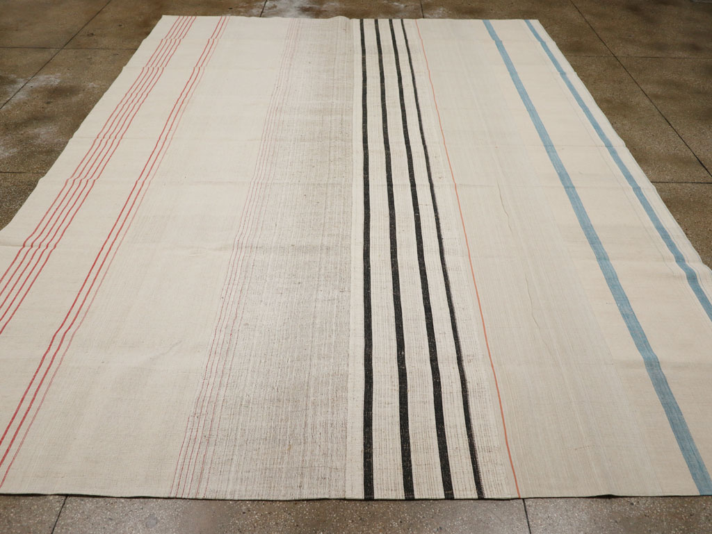 Vintage Turkish Flatweave Kilim Room Size Carpet, No.33604 - Gsblank