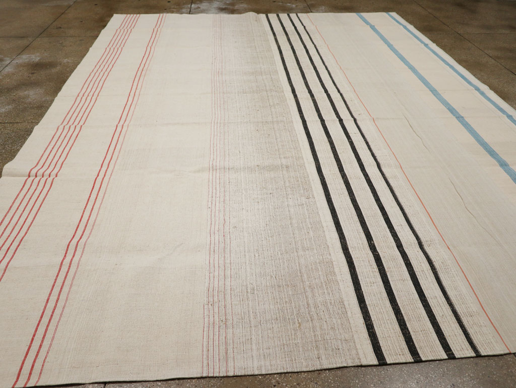 Vintage Turkish Flatweave Kilim Room Size Carpet, No.33604 - Gsblank