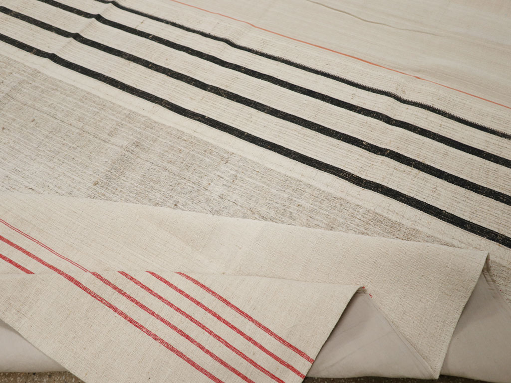 Vintage Turkish Flatweave Kilim Room Size Carpet, No.33604 - Gsblank