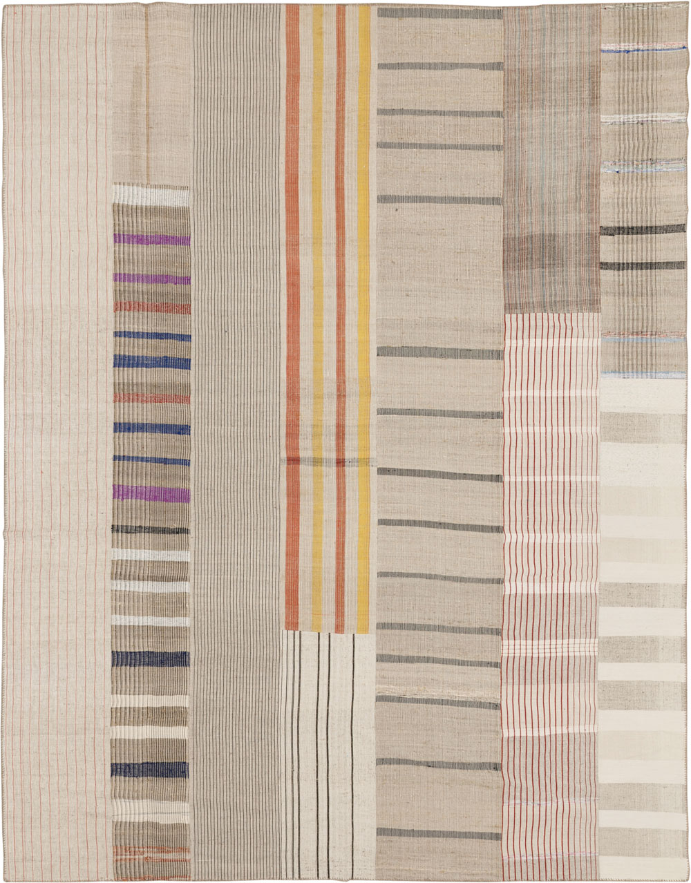 Vintage Turkish Flatweave Kilim Room Size Carpet, No.33605 - Gsblank