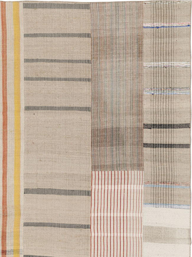 Vintage Turkish Flatweave Kilim Room Size Carpet, No.33605 - Gsblank