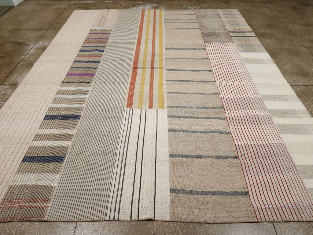 Vintage Turkish Flatweave Kilim Room Size Carpet, No.33605 - Gsblank