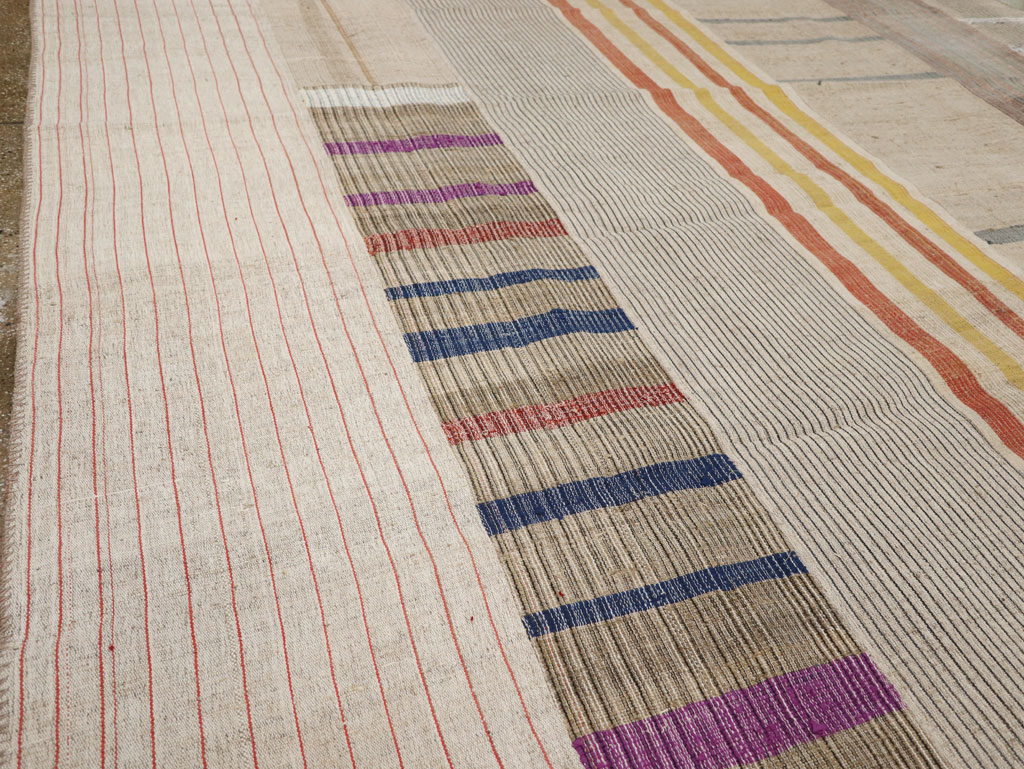 Vintage Turkish Flatweave Kilim Room Size Carpet, No.33605 - Gsblank