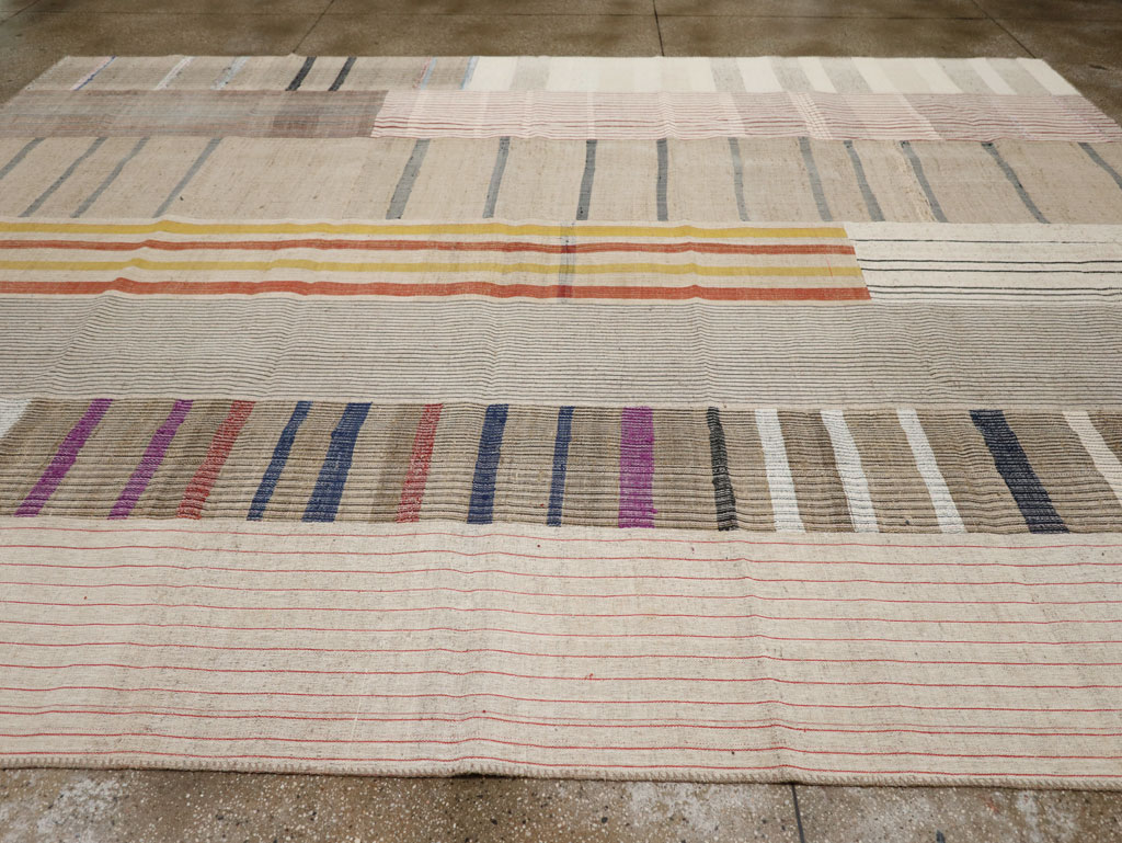 Vintage Turkish Flatweave Kilim Room Size Carpet, No.33605 - Gsblank