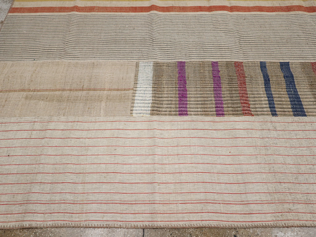 Vintage Turkish Flatweave Kilim Room Size Carpet, No.33605 - Gsblank