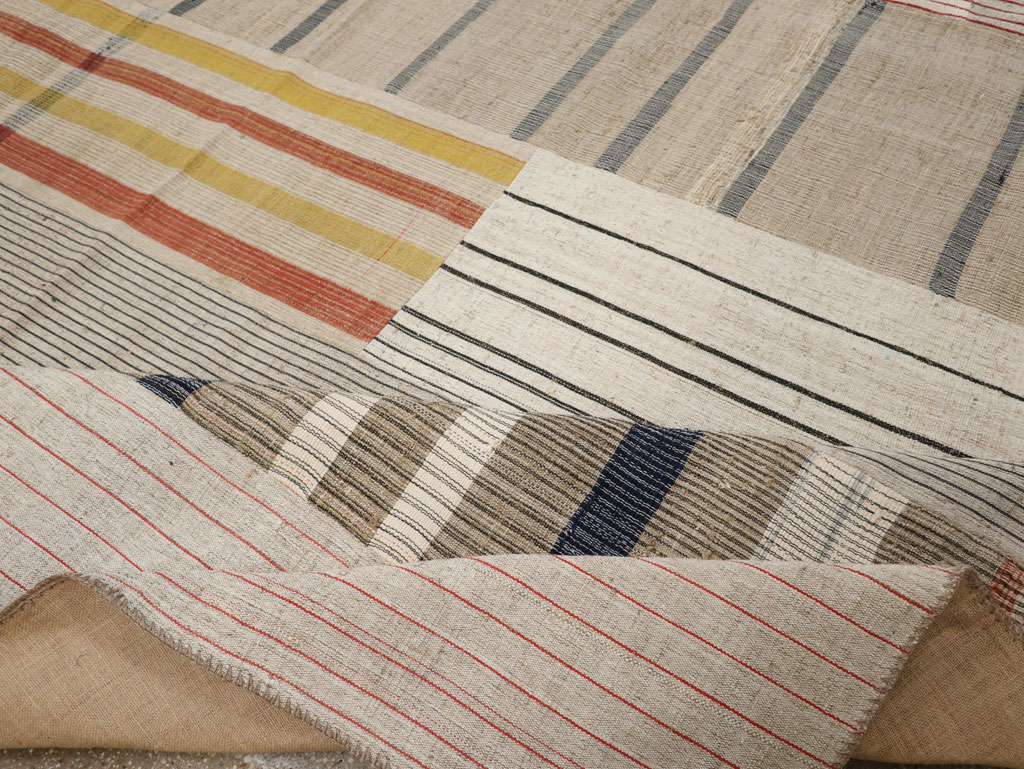 Vintage Turkish Flatweave Kilim Room Size Carpet, No.33605 - Gsblank