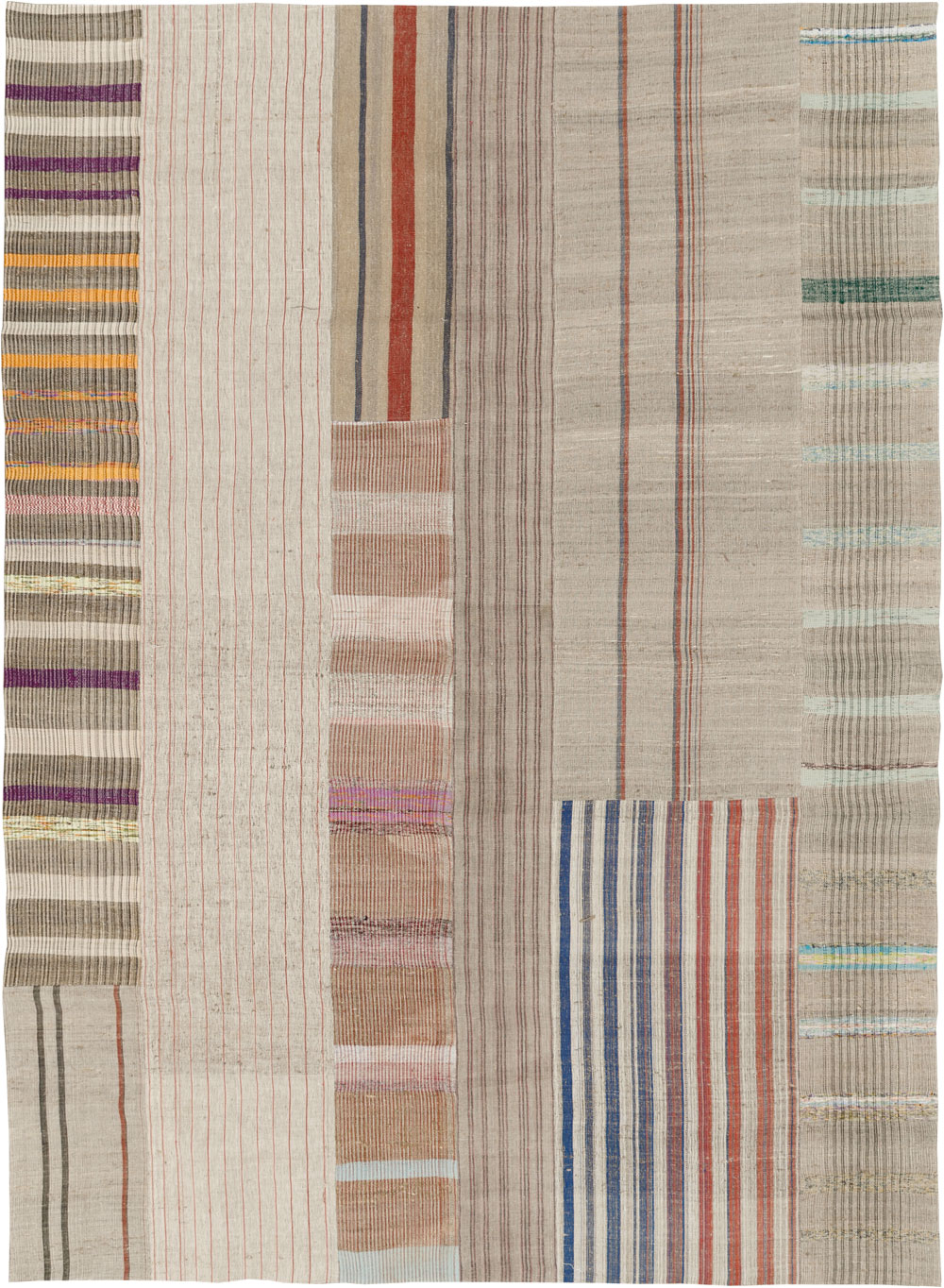 Vintage Turkish Flatweave Kilim Room Size Carpet, No.33606 - Gsblank