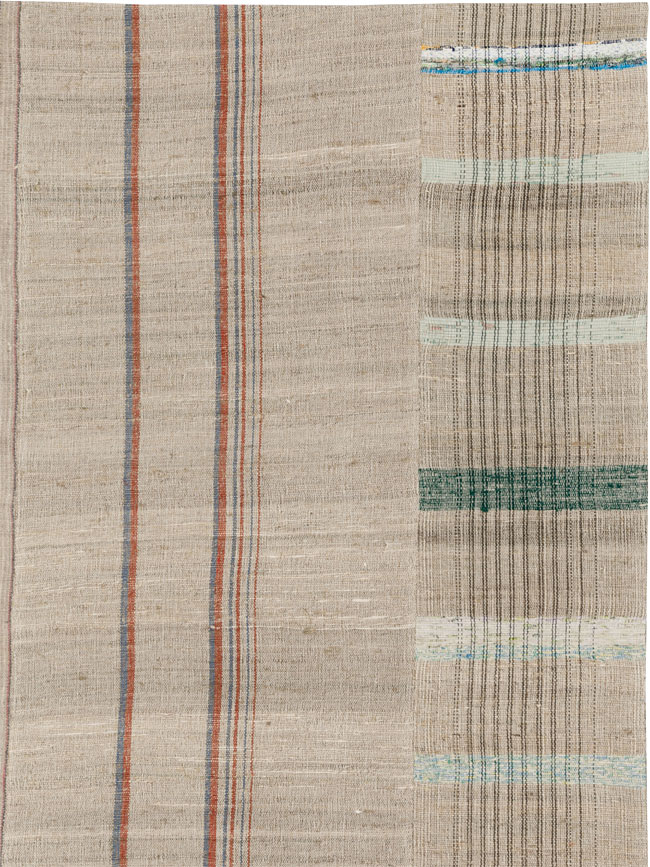 Vintage Turkish Flatweave Kilim Room Size Carpet, No.33606 - Gsblank