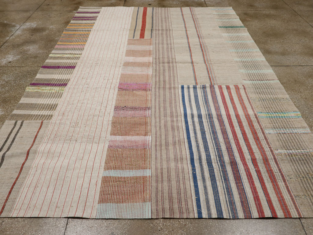 Vintage Turkish Flatweave Kilim Room Size Carpet, No.33606 - Gsblank