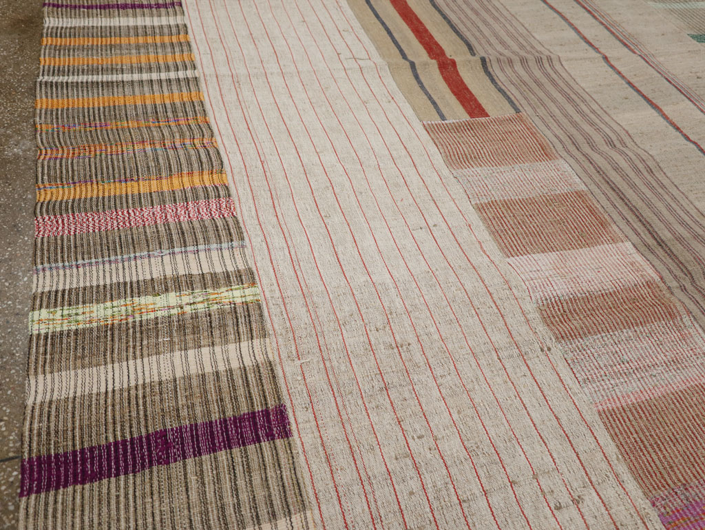 Vintage Turkish Flatweave Kilim Room Size Carpet, No.33606 - Gsblank