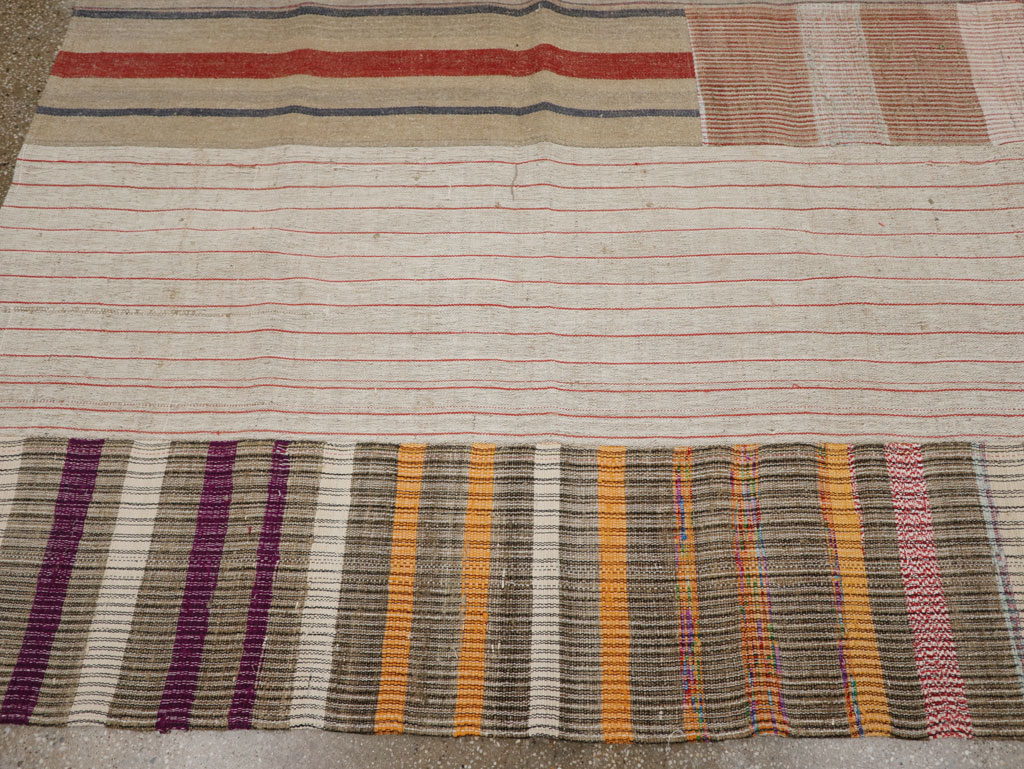 Vintage Turkish Flatweave Kilim Room Size Carpet, No.33606 - Gsblank