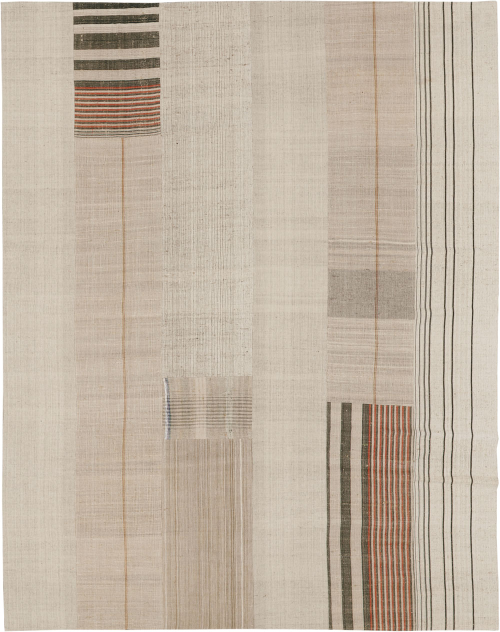 Vintage Turkish Flatweave Kilim Room Size Carpet, No.33607 - Gsblank