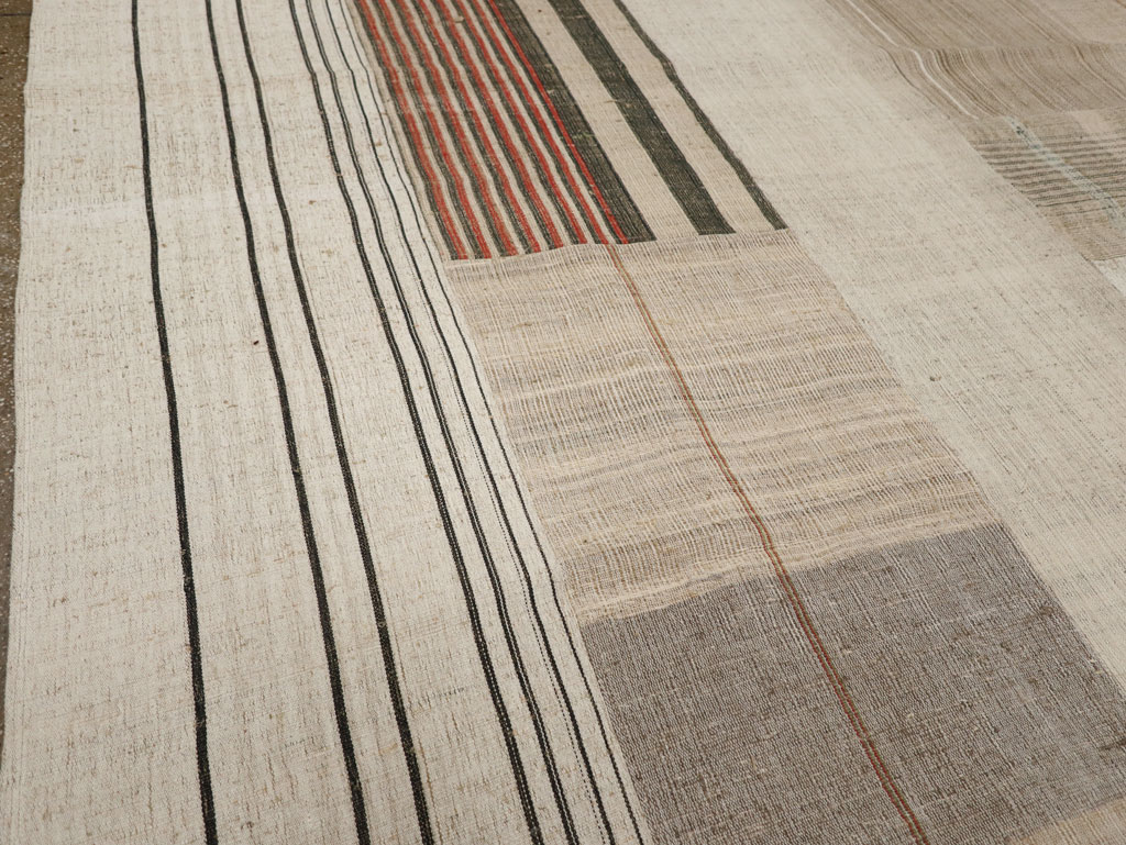 Vintage Turkish Flatweave Kilim Room Size Carpet, No.33607 - Gsblank