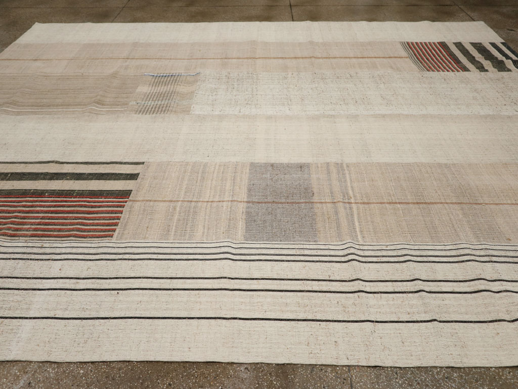 Vintage Turkish Flatweave Kilim Room Size Carpet, No.33607 - Gsblank