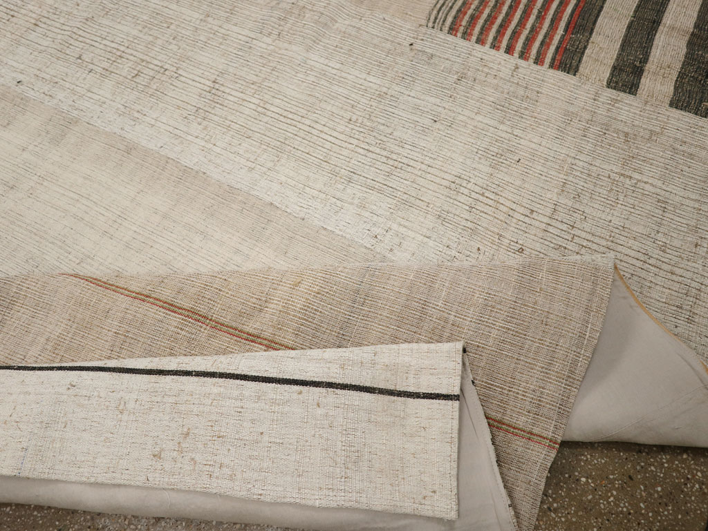 Vintage Turkish Flatweave Kilim Room Size Carpet, No.33607 - Gsblank