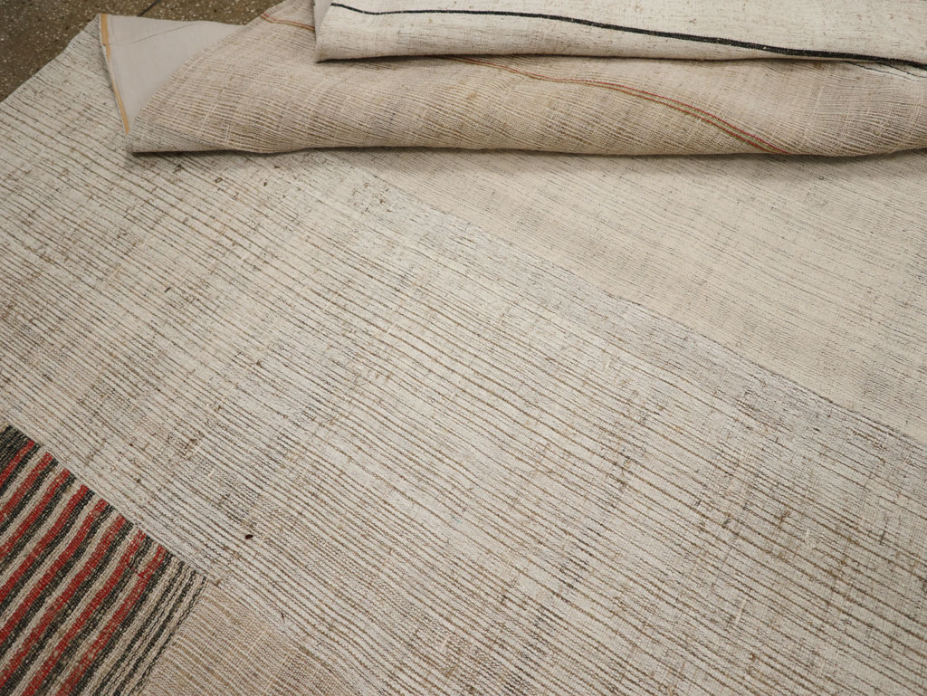 Vintage Turkish Flatweave Kilim Room Size Carpet, No.33607 - Gsblank