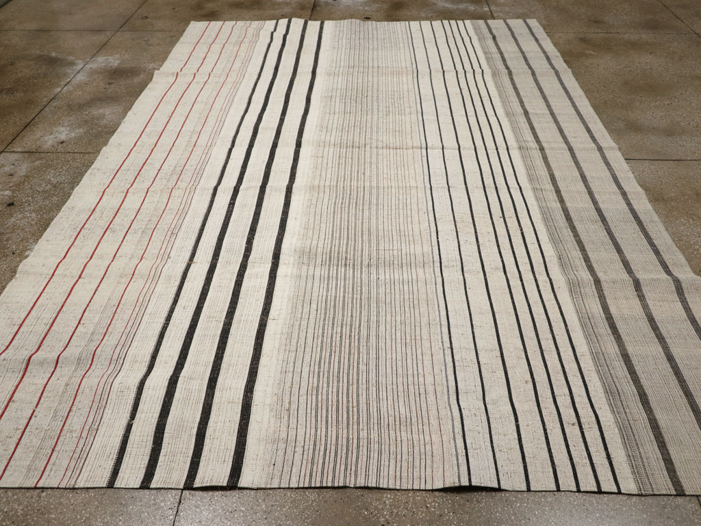 Vintage Turkish Flatweave Kilim Room Size Carpet, No.33608 - Gsblank