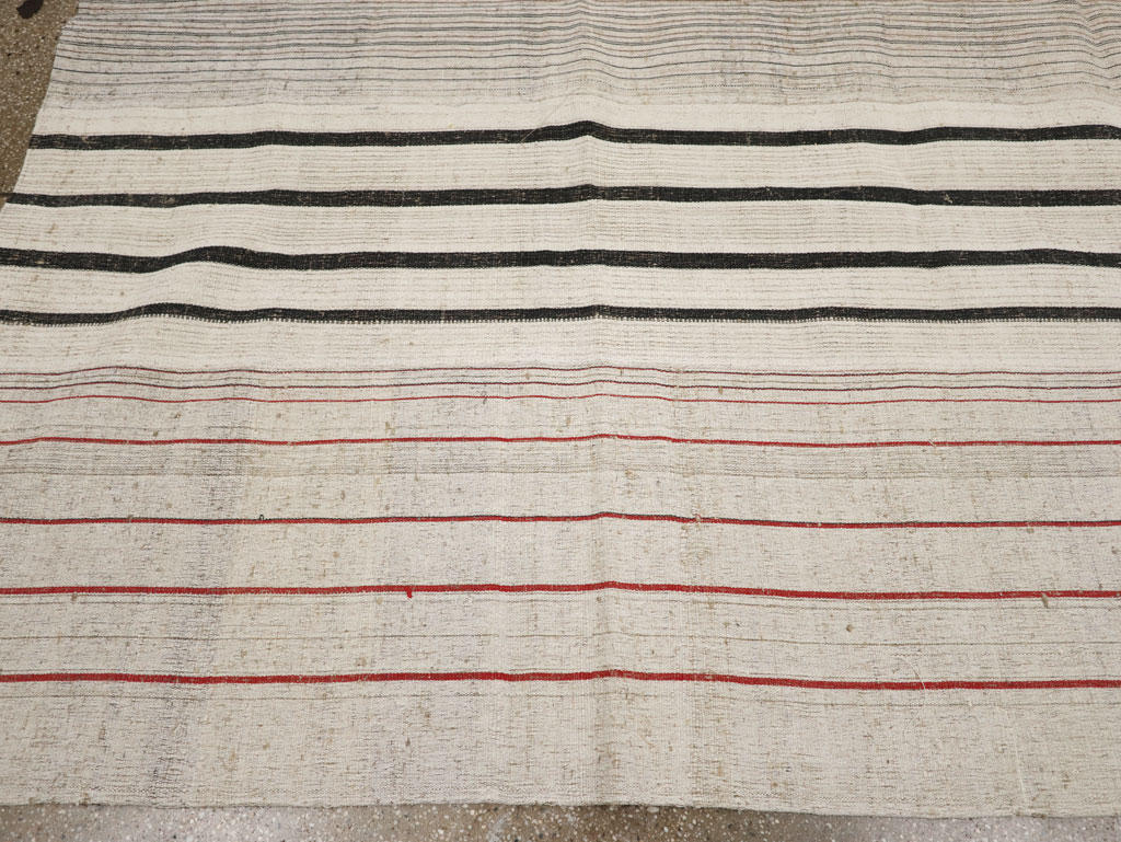 Vintage Turkish Flatweave Kilim Room Size Carpet, No.33608 - Gsblank