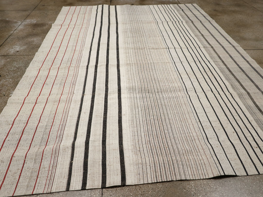 Vintage Turkish Flatweave Kilim Room Size Carpet, No.33608 - Gsblank