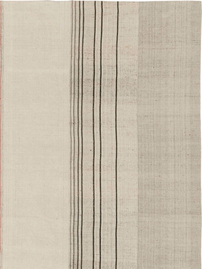 Vintage Turkish Flatweave Kilim Large Room Size Carpet, No.33609 - Gsblank