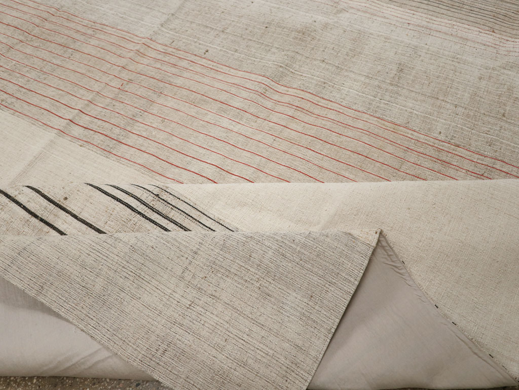 Vintage Turkish Flatweave Kilim Large Room Size Carpet, No.33609 - Gsblank