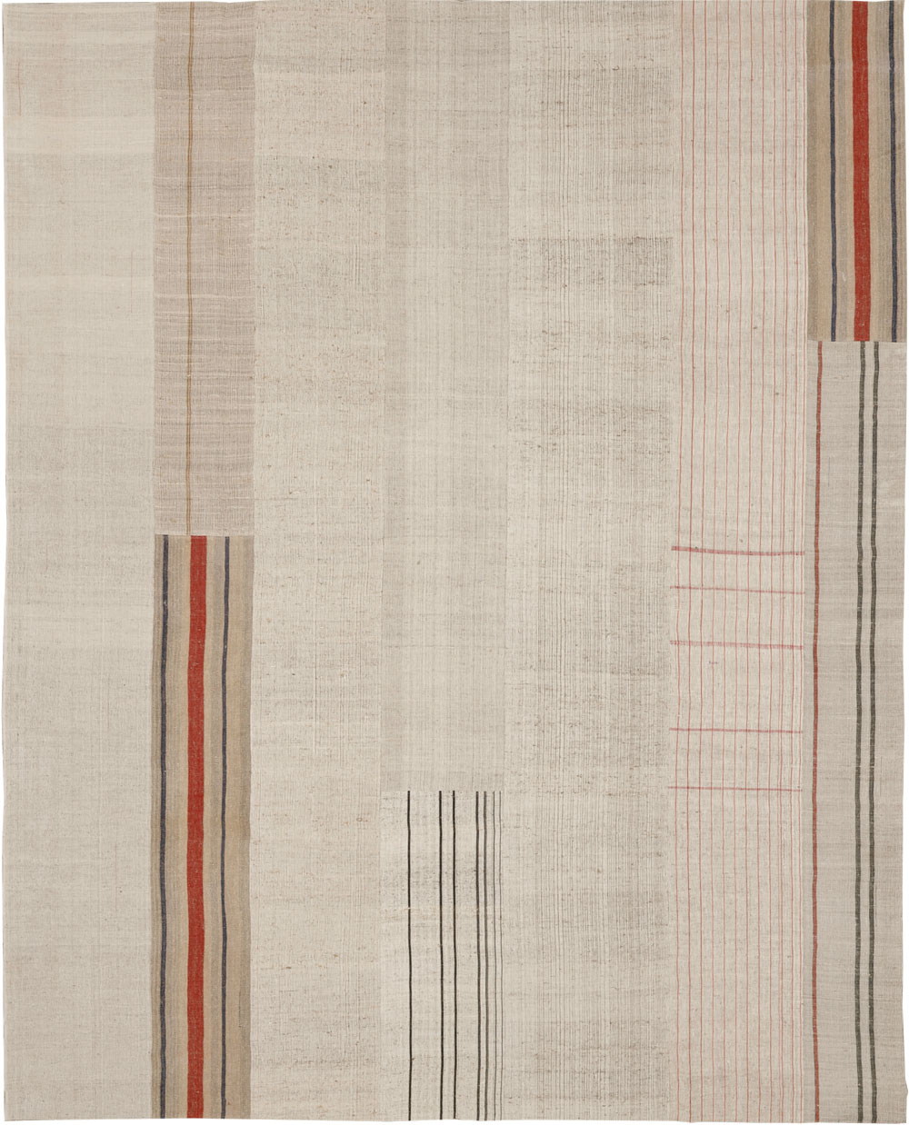 Vintage Turkish Flatweave Kilim Large Room Size Carpet, No.33610 - Gsblank