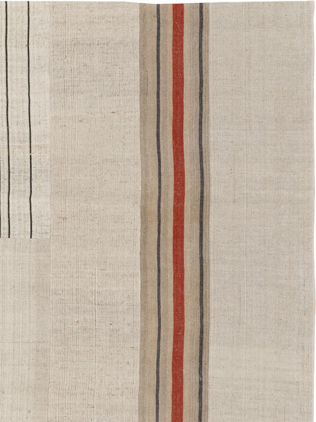 Vintage Turkish Flatweave Kilim Large Room Size Carpet, No.33610 - Gsblank