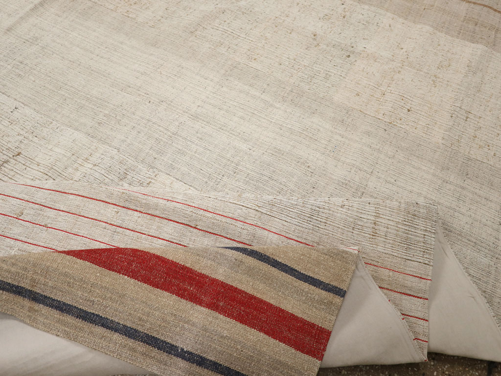 Vintage Turkish Flatweave Kilim Large Room Size Carpet, No.33610 - Gsblank