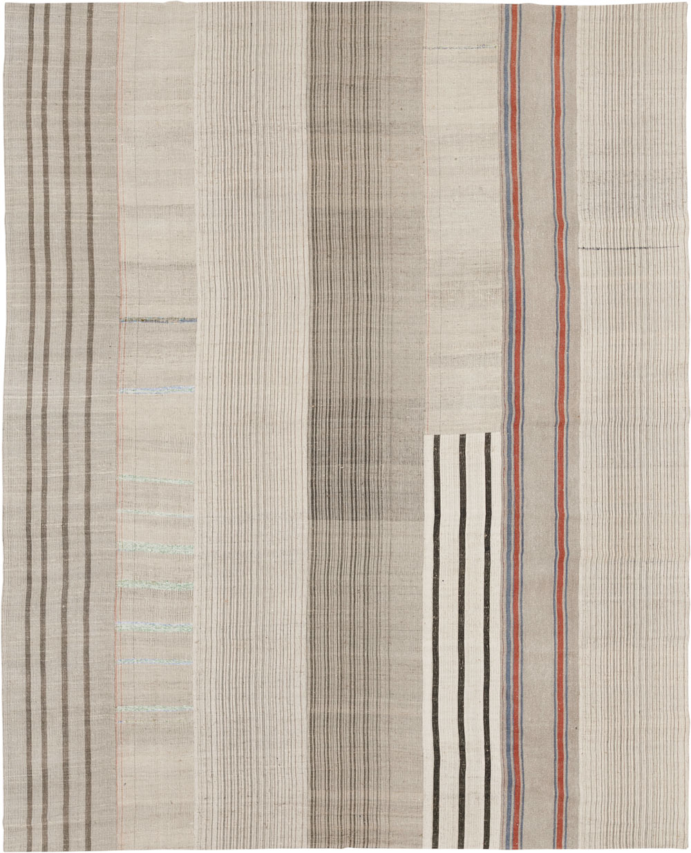 Vintage Turkish Flatweave Kilim Room Size Carpet, No.33611 - Gsblank