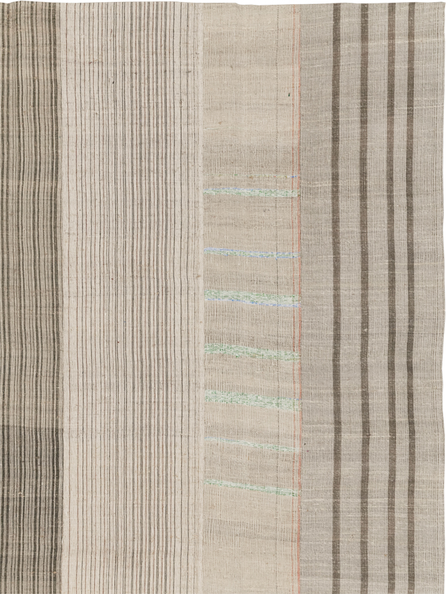 Vintage Turkish Flatweave Kilim Room Size Carpet, No.33611 - Gsblank