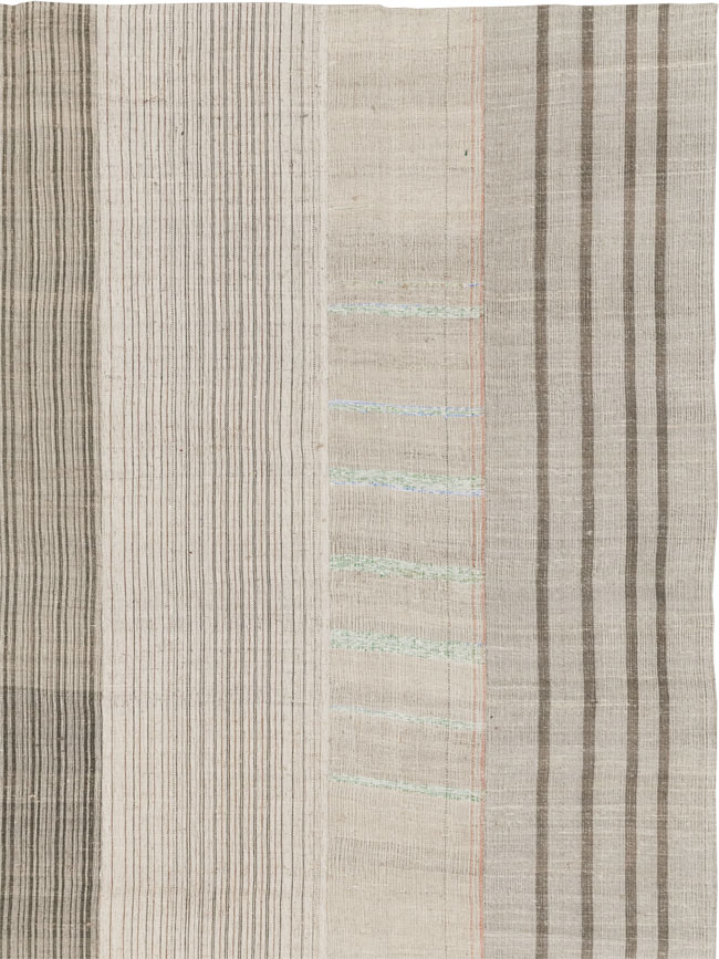 Vintage Turkish Flatweave Kilim Room Size Carpet, No.33611 - Gsblank