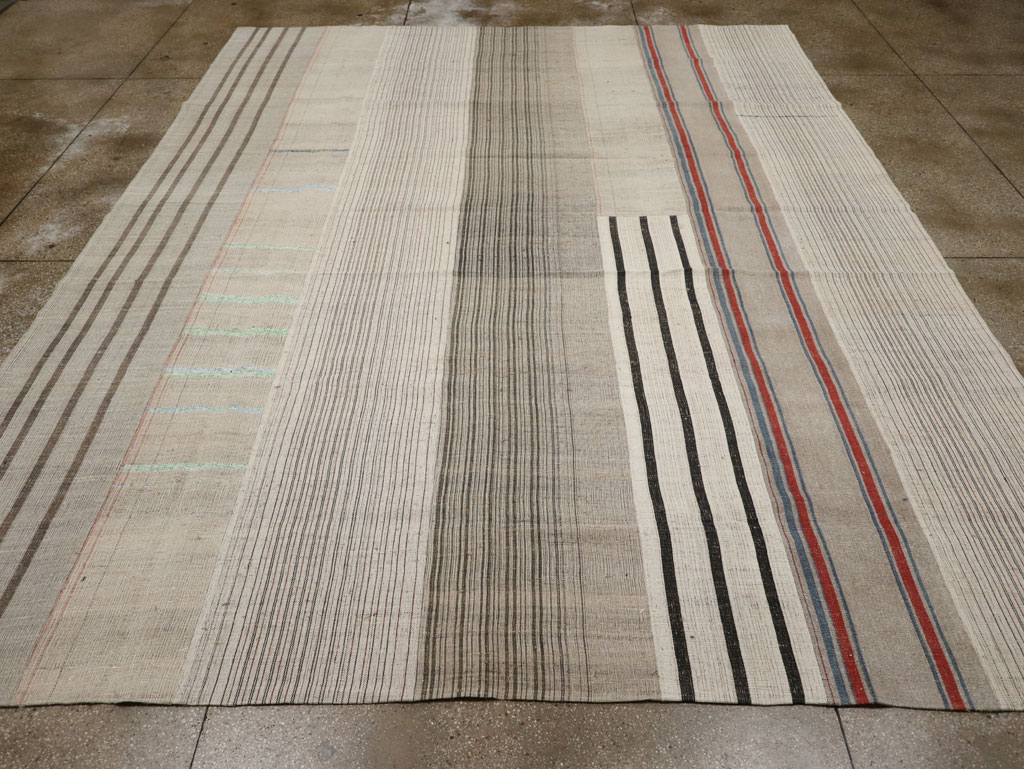 Vintage Turkish Flatweave Kilim Room Size Carpet, No.33611 - Gsblank