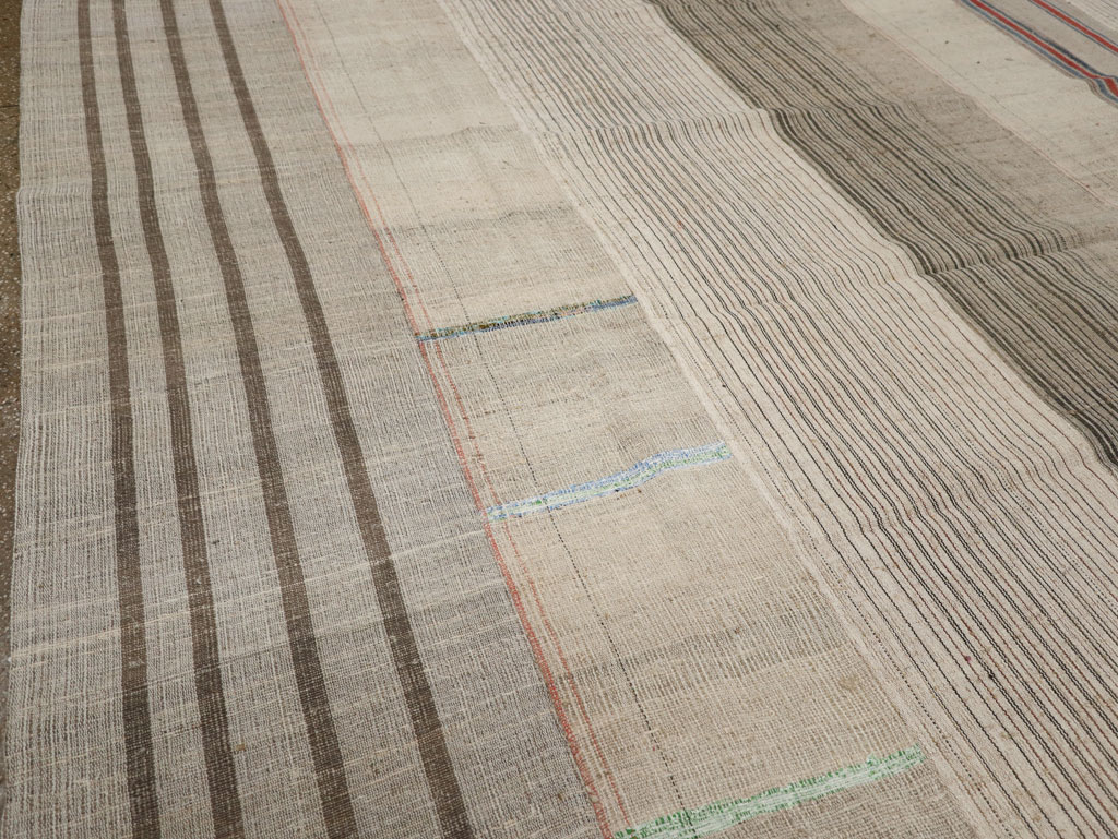 Vintage Turkish Flatweave Kilim Room Size Carpet, No.33611 - Gsblank