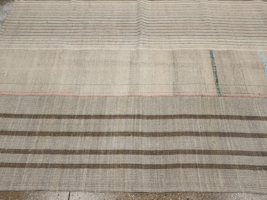 Vintage Turkish Flatweave Kilim Room Size Carpet, No.33611 - Gsblank