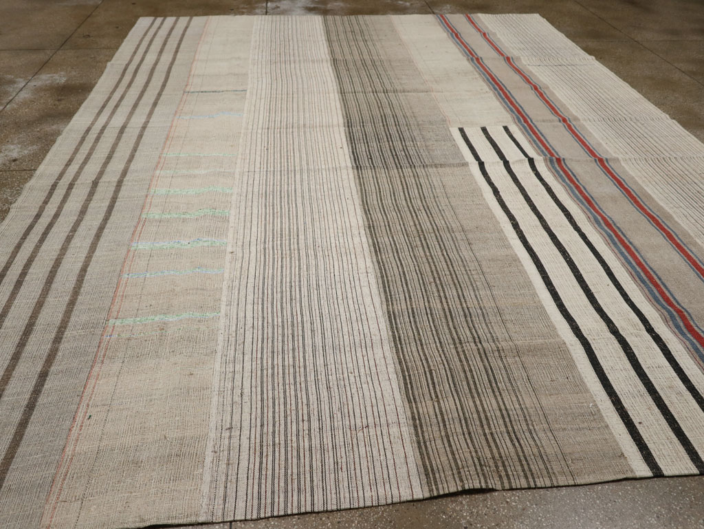 Vintage Turkish Flatweave Kilim Room Size Carpet, No.33611 - Gsblank