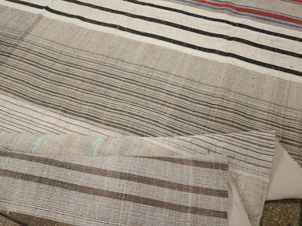 Vintage Turkish Flatweave Kilim Room Size Carpet, No.33611 - Gsblank