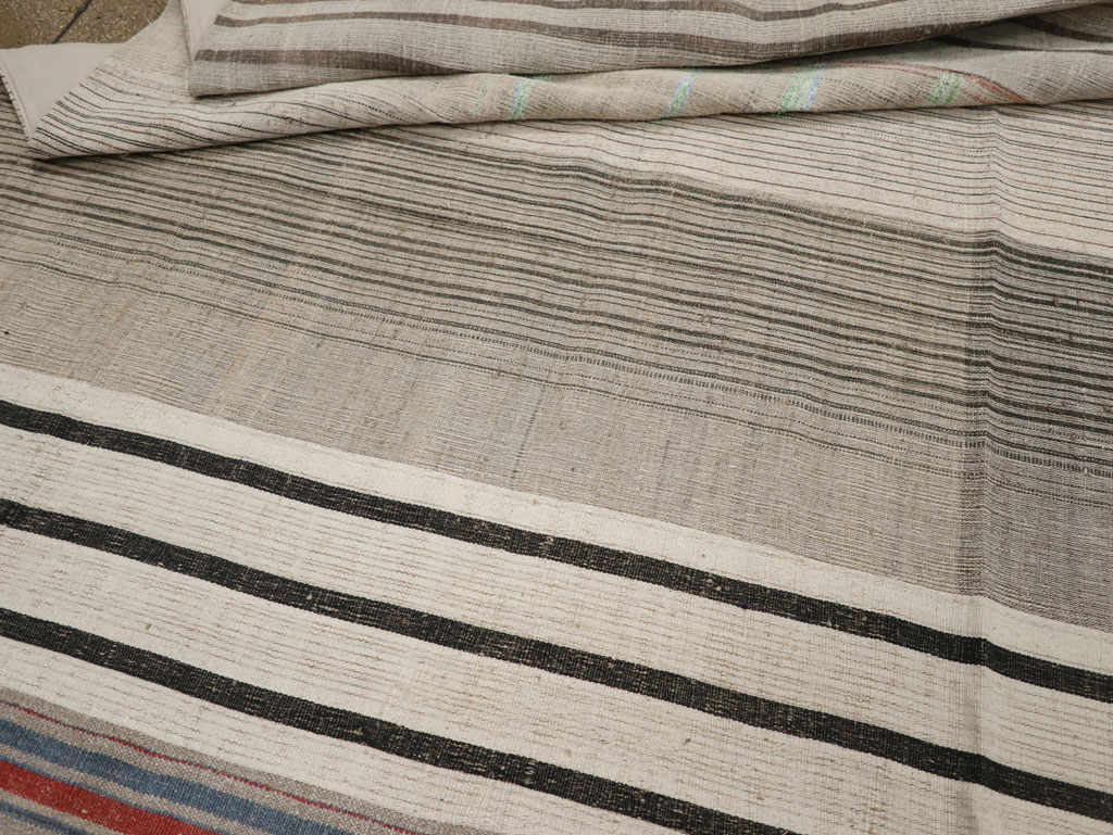 Vintage Turkish Flatweave Kilim Room Size Carpet, No.33611 - Gsblank