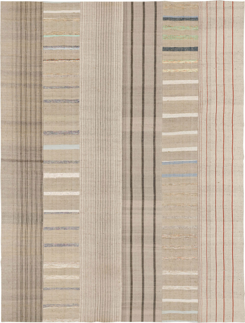 Vintage Turkish Flatweave Kilim Room Size Carpet, No.33612 - Gsblank