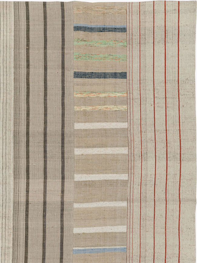 Vintage Turkish Flatweave Kilim Room Size Carpet, No.33612 - Gsblank