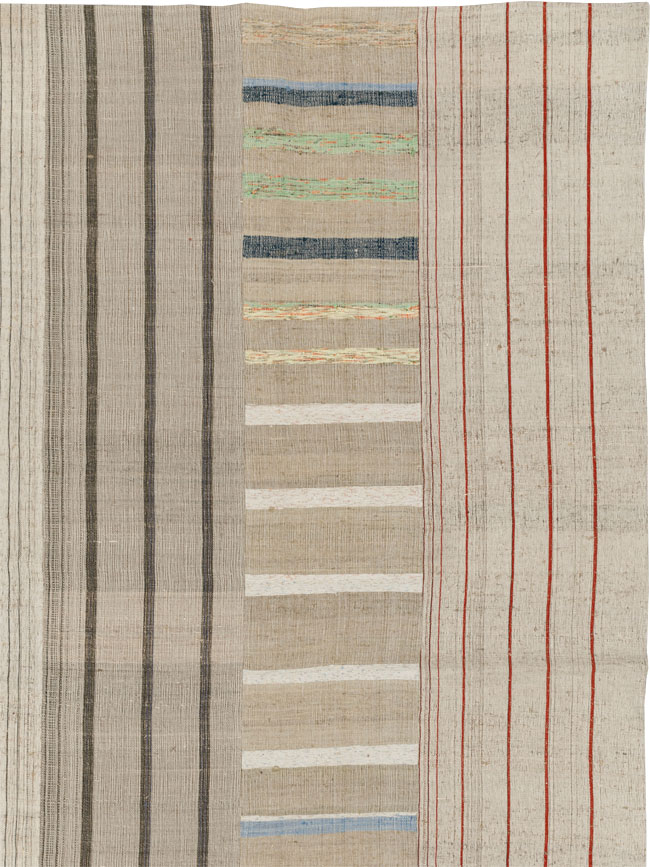 Vintage Turkish Flatweave Kilim Room Size Carpet, No.33612 - Gsblank