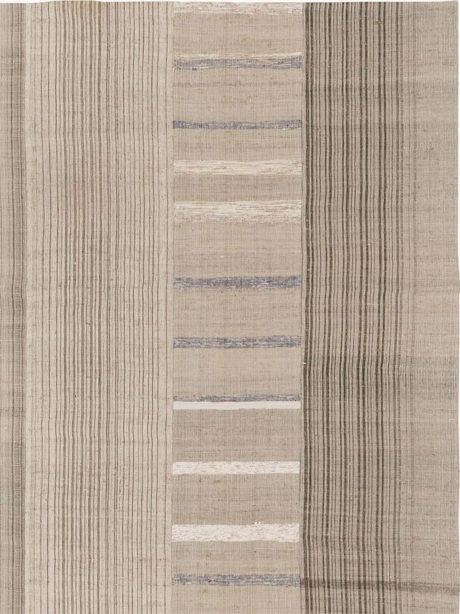 Vintage Turkish Flatweave Kilim Room Size Carpet, No.33612 - Gsblank