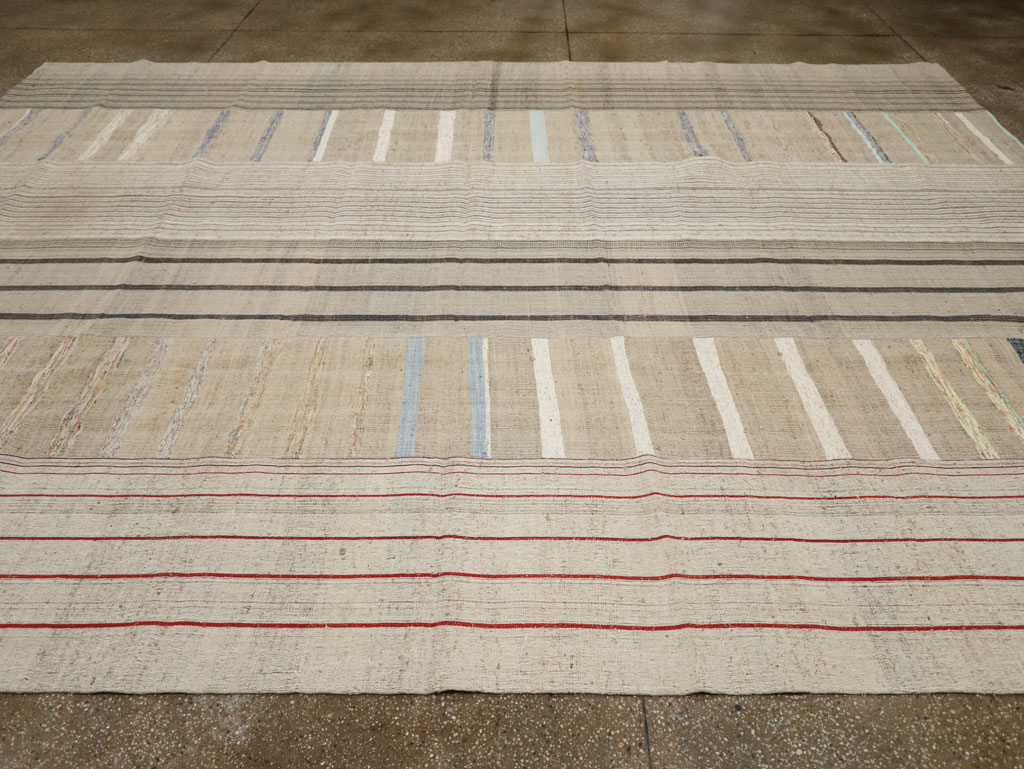 Vintage Turkish Flatweave Kilim Room Size Carpet, No.33612 - Gsblank