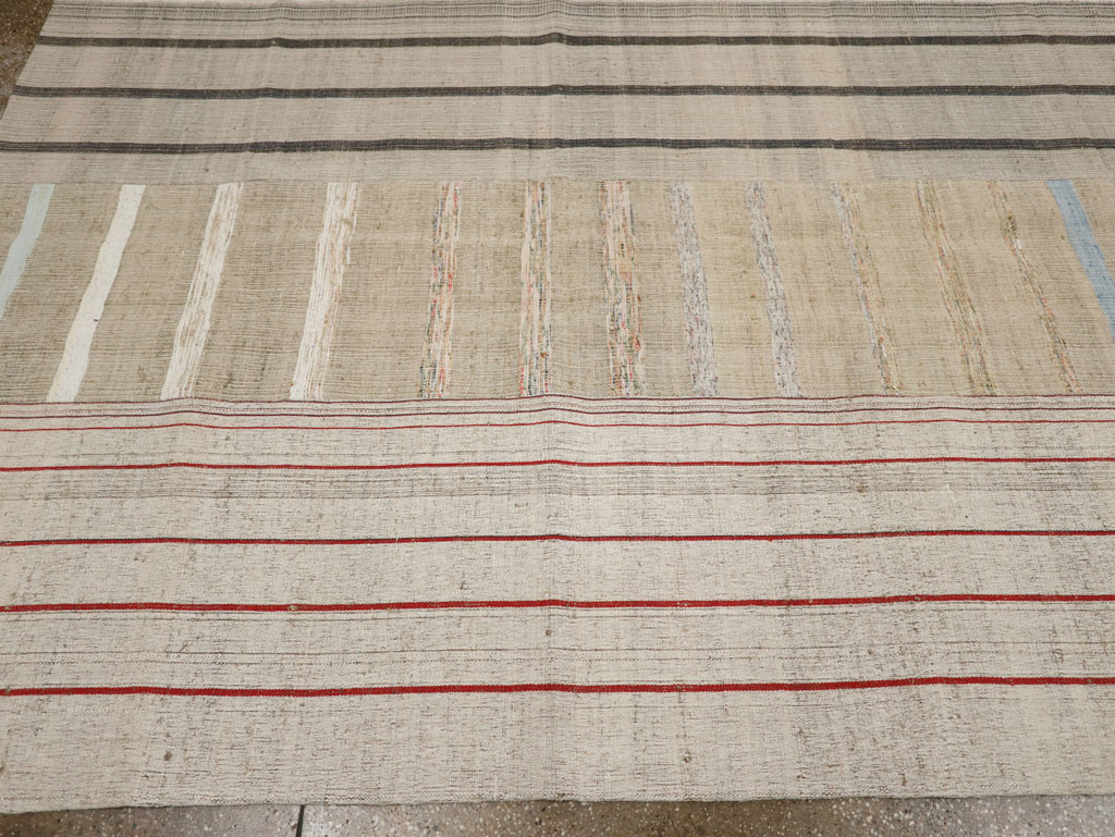 Vintage Turkish Flatweave Kilim Room Size Carpet, No.33612 - Gsblank