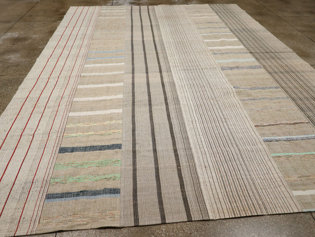 Vintage Turkish Flatweave Kilim Room Size Carpet, No.33612 - Gsblank