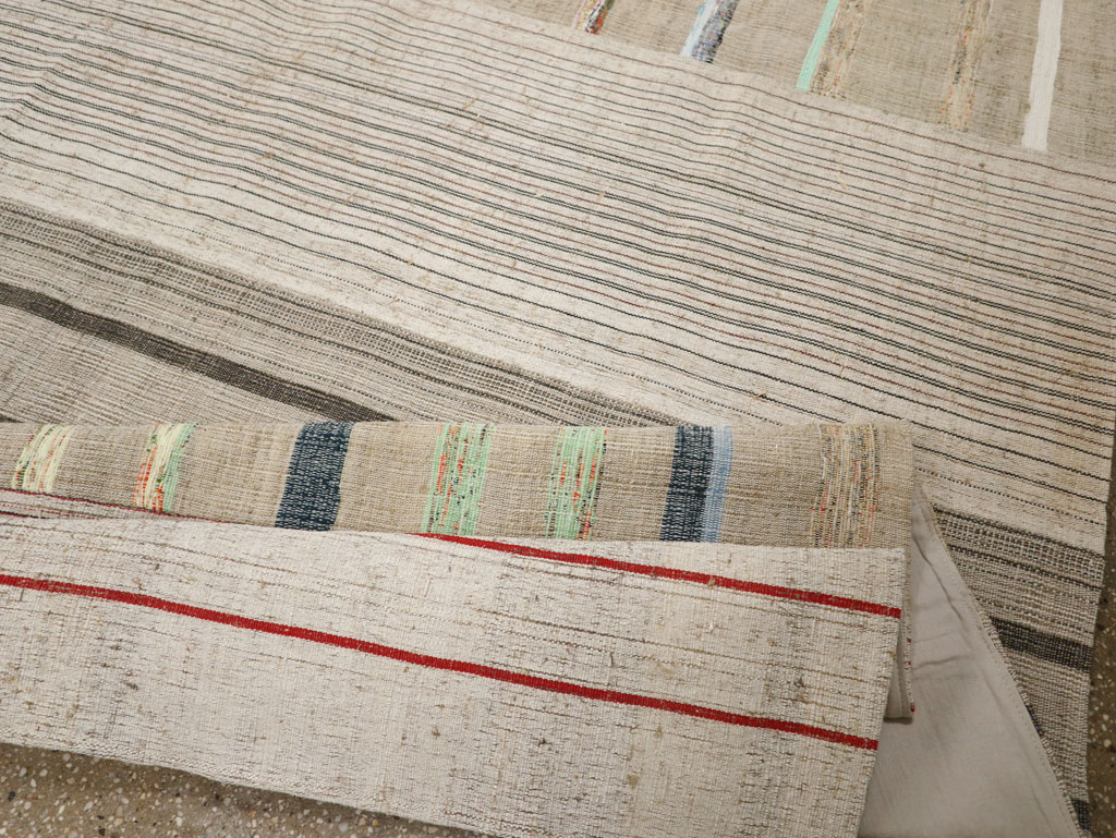 Vintage Turkish Flatweave Kilim Room Size Carpet, No.33612 - Gsblank