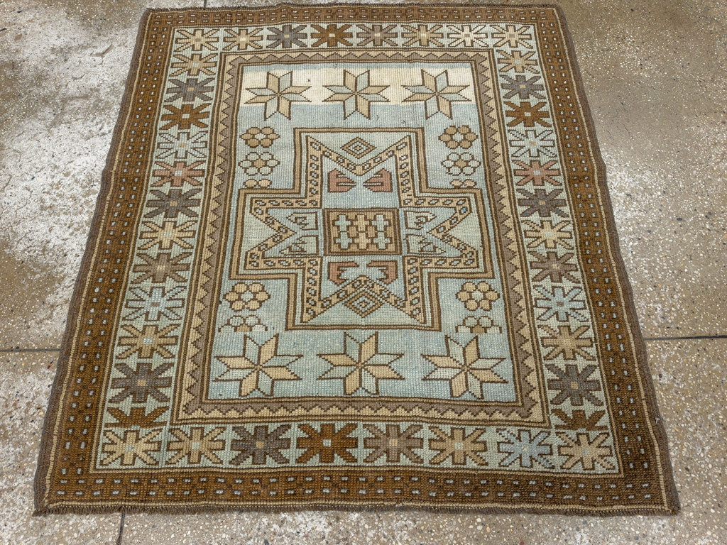 Vintage Caucasian Throw Rug, No.33618 - Gsblank