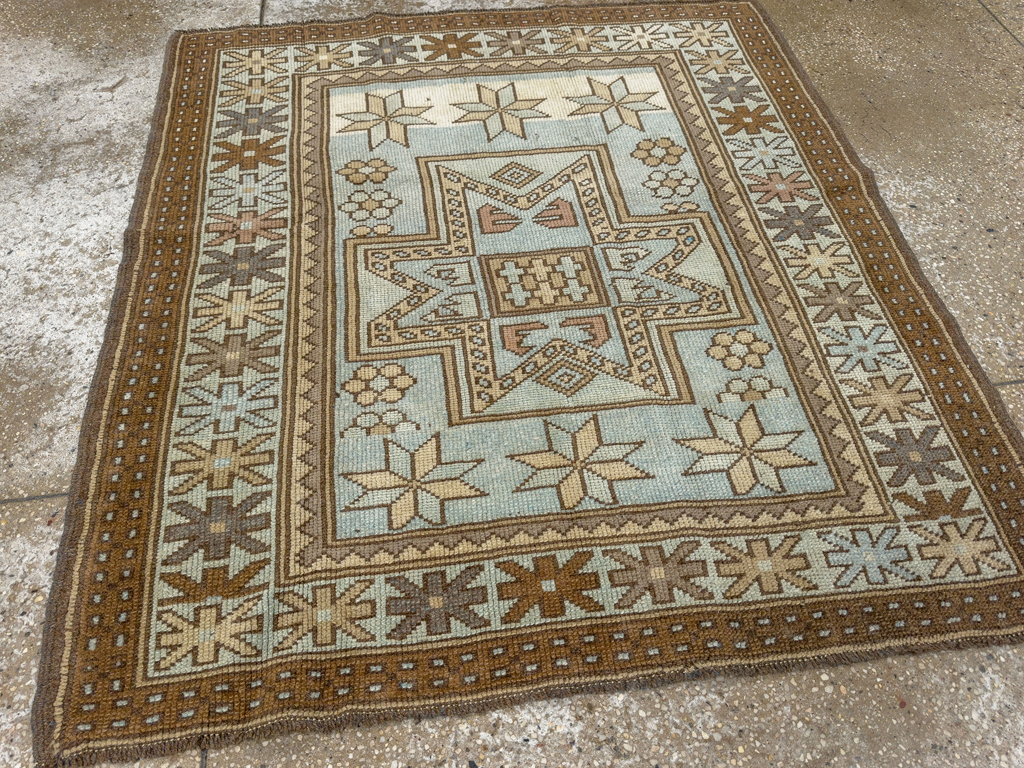 Vintage Caucasian Throw Rug, No.33618 - Gsblank