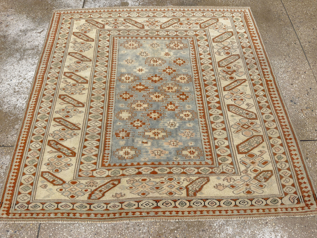 Vintage Caucasian Square Accent Rug, No.33628 - Gsblank