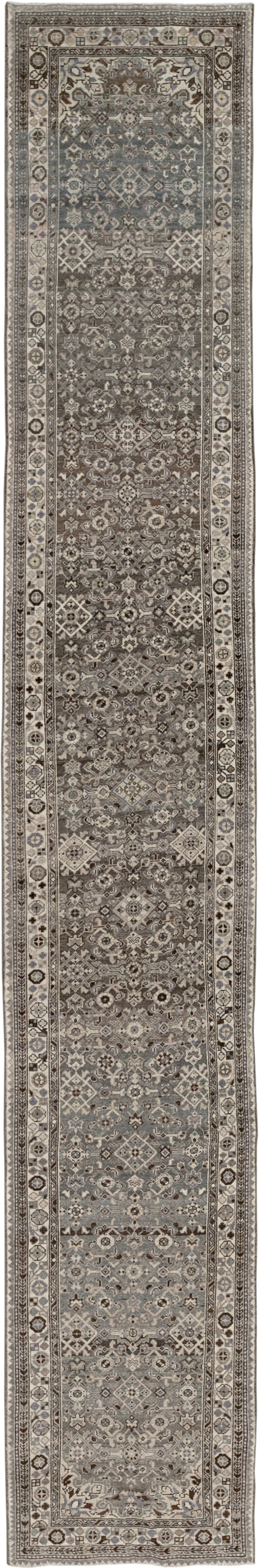 Antique Persian Malayer Long Runner, No.33631 - Gsblank
